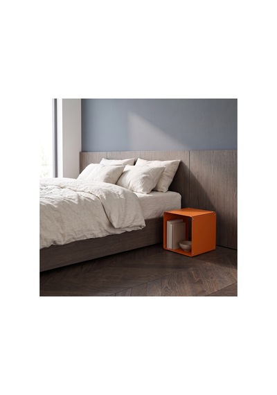 Node Metal Yan Sehpa Modüler Küp Tasarım Açık Raflı Tekli Modül 32x32x32 Cm Turuncu - 940085810 Turuncu