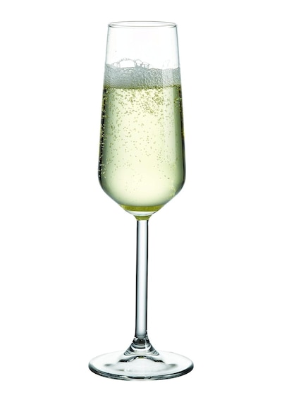 Allegra Glass Champagne Stemware 6 Pcsset Beyaz