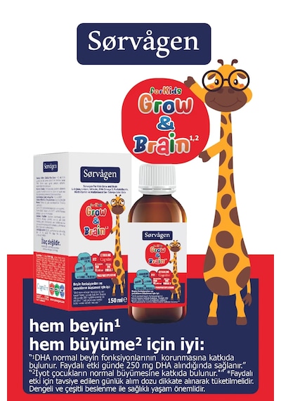 Sorvagen Grow & Brain Takviye Edici Gıda 150 ML