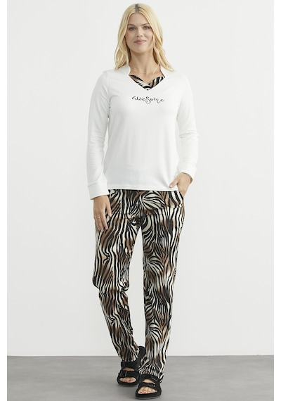 Sementa Leopar Kombinli Pijama Takım - Ekru Ekru