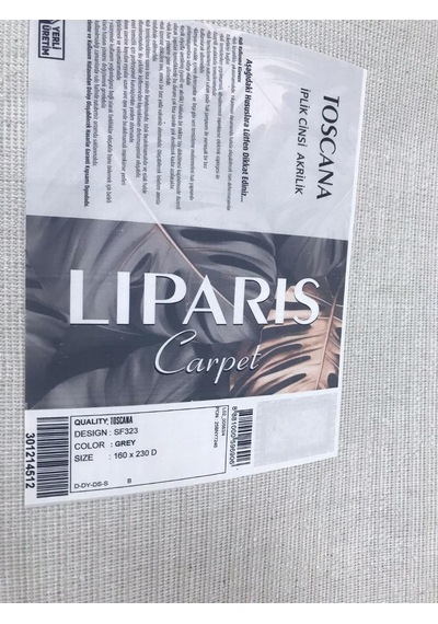 Liparis Halı Toscana 323 Serisi Triko Akrilik Salon Oturma Yatak Odası Halısı Gri