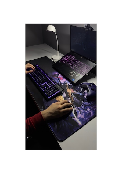 Solo Leveling Anime V2 - 90x40 Xxl Gaming Kauçuk Kaymaz Taban Mouse Pad Fare Altlığı