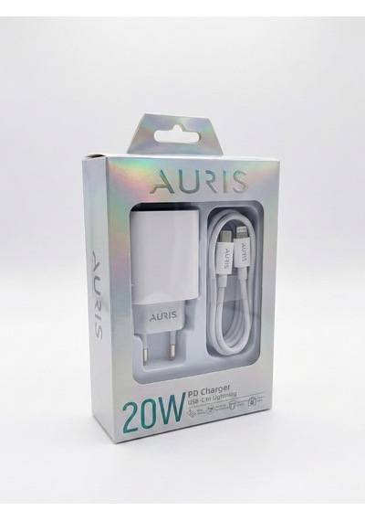 Auris Ars-ch50 20w Pd Şarj Adaptörü + Type-c Lightning Kablo 20W Adaptör+1M Kablo