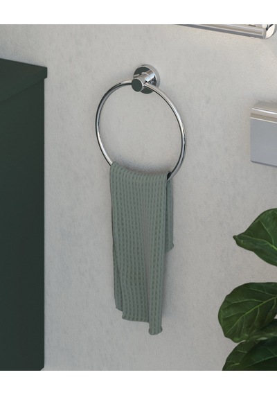 Tecno Havluluk, Yuvarlak, 21 Cm - Krom Krom