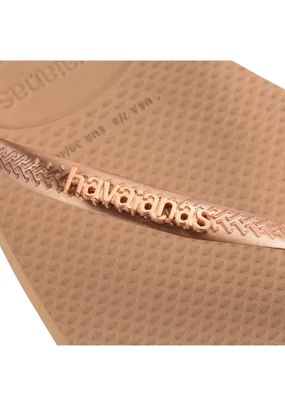 Havaianas Square Logo Metallic Plaj Terliği 4148257 Amarant Rengi Koyu Kırmızı