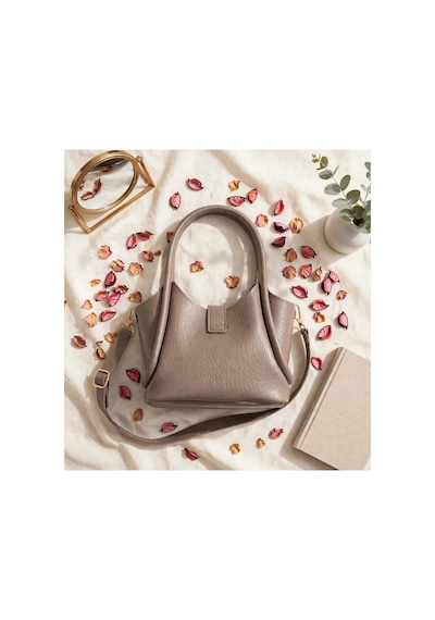 Names Bag Kilitli Tek Saplı Kadın Mini El Ve Omuz Çantası Krem Krem