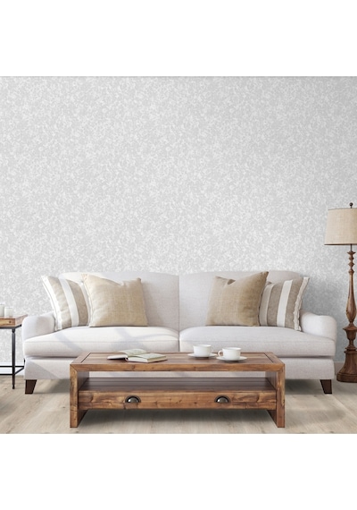 Adawall Muse Koleksiyonu- 25103-1 Kırık Beyaz Dokulu Modern Duvar Kağıdı 1.06x15.6m, 16.5m²