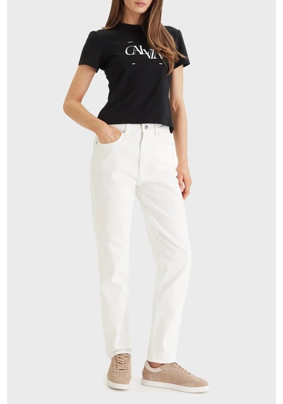 Calvin Klein Bayan Kot Pantolon Lv047f703g Asn Beyaz