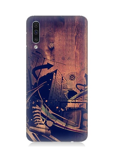Samsung Galaxy A50 Uyumlu Karanlık Tiyatro Desenli Silikon Kılıf
