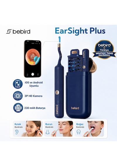 Bebird Earsight Plus Hd Kameralı Akıllı Görsel Kulak Temizleme Cihazı- Mavi