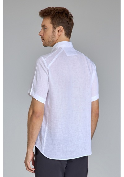 Bisse Alt Birit Yaka Regular Fit Uk Gömlek Cepsiz Beyaz Gmktna1224013 D01 Beyaz