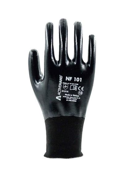 Tam Nitril Kaplı Polyester Eldiven Nf 101 Sy/sy No:9