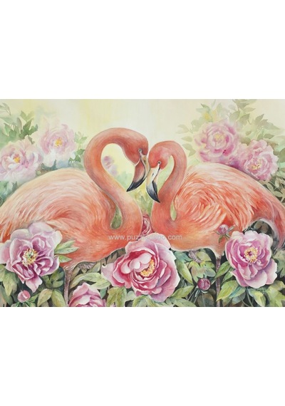 Nova 41104 İki Aşık Flamingo Puzzle - 1000 Parçalı