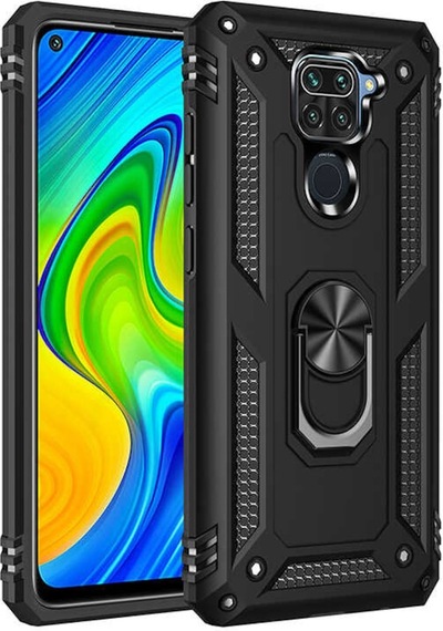 Xiaomi Redmi Note 9 Kılıf Zore Vega Yüzüklü Standlı Zırh Kılıf