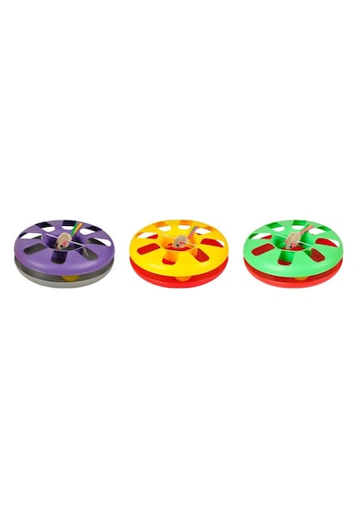 Flamingo 24 CM Dönen Yavru Kedi Oyuncağı Çok Renkli