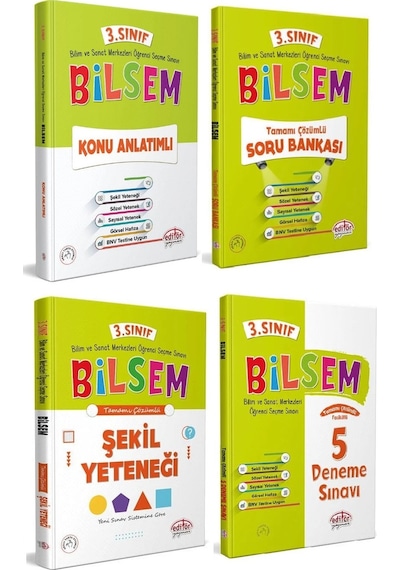 Editör Yayınevi 3. Sınıf Bilsem Konu Soru Şekil Deneme 4 Kitap 20
