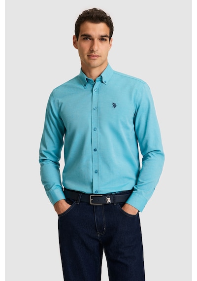 U.s. Polo Assn. Erkek Petrol Gömlek Basic 50324708-vr102