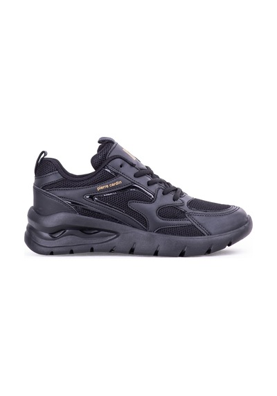 Pierre Cardin Kadın Düz Sneaker Ayakkabı Günlük Spor Ayakkab Siyah 001