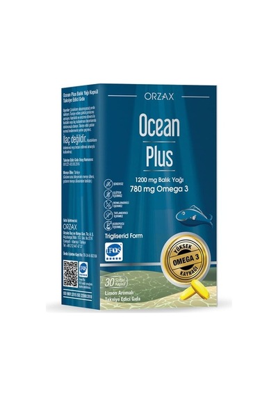 Orzax Ocean Plus 1200 Mg Balık Yağı 30 Kapsül
