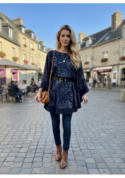Tarzını Seç Yeni Sezon Rahat Modern Mira Oversize Panço / Tesettür Tunik - Panço
