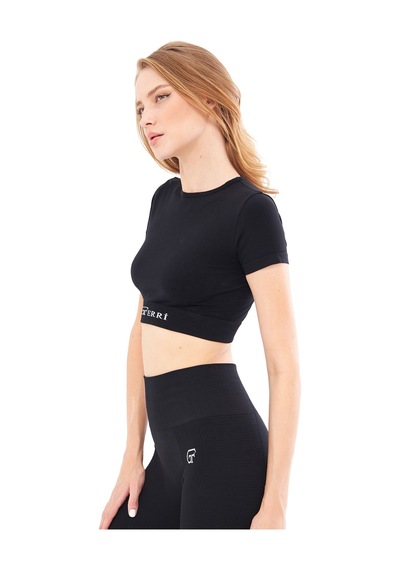 Giorgina Ferri Yumuşak Dokulu, Esnek Yoga, Koşu, Spor Ve Günlük Crop Top Mila