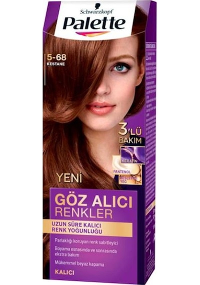 Palette Göz Alıcı Renkler Saç Boyası 5 - 68 Kestane (472999652)