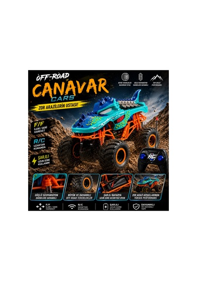 Off-road Canavar Kamyon - Uzaktan Kumandalı Canavar Arazi Aracı, 1:18 Ölçek, Şarjlı Batarya, R/c F/f - 885470724 Diğer Off-road Canavar Kamyon - Uzaktan Kumandalı Canavar Arazi Aracı, 1:18 Ölçek, Şarjlı Batarya, R/c F/f - 885470724 Diğer