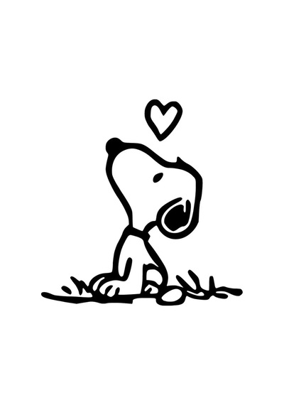 Aşık Snoopy Kaliteli Kaliteli Sticker 20 X 20 Cm