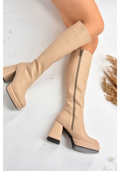 Fox Shoes Ten Platform Topuklu Kadın Çizme L282390109