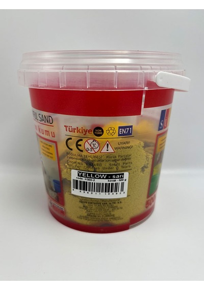 Kinetik Kum Kırmızı Renk 500 Gr Sarı