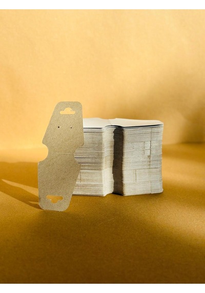 100 Adet Beyaz / Gri Takı Kartı 12.2 5x3 Cm Küpe Kolye Bileklik Sunum Kartı Takı Sergi Kartı