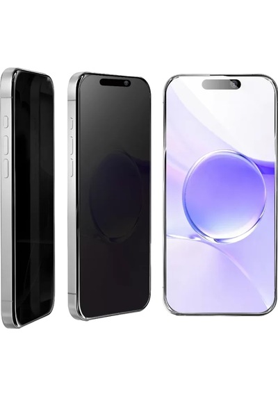 Newface Apple İphone 15 Pro Max Bilvis 5in1 5d Magic Hayalet Cam Ekran Koruyucu - Siyah