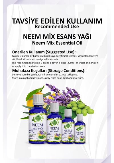 Neem Mix Yağı Neem Mix Essential Oil 20 Ml.