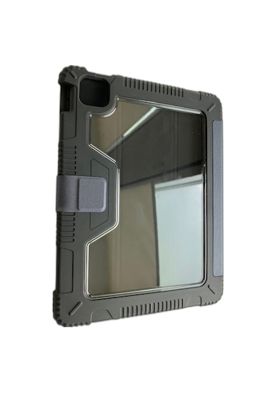 Apple Uyumlu iPad  10.9 2022 10.nesil Kılıf Raptic Armor Serisi Airbagli Katlanabilir Standlı Smart Cover Siyah