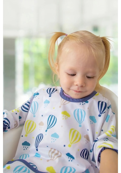 Babyjem Baskılı Blw Kollu Mama Önlüğü Avakado Desen
