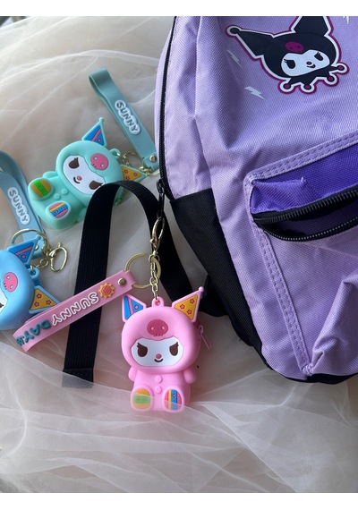 Kuromi Anahtarlık Cüzdan Pembe