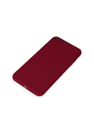 Apple iPhone Uyumlu 7 Plus Kılıf First Silikon - Bordo Düz Renkli