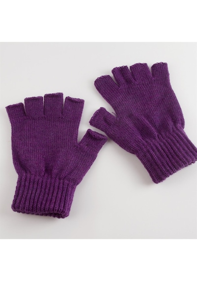 Unisex Ucu Kesik Yün Elidiven 30574 Mor