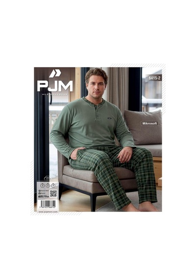 Pijamoni Pjm Erkek Battal Beden Mikrosoft Düğmeli Yaka Kışlık Pijama Takımı 6415/2 - 1 Adet Haki Pijamoni Pjm Erkek Battal Beden Mikrosoft Düğmeli Yaka Kışlık Pijama Takımı 6415/2 - 1 Adet Haki