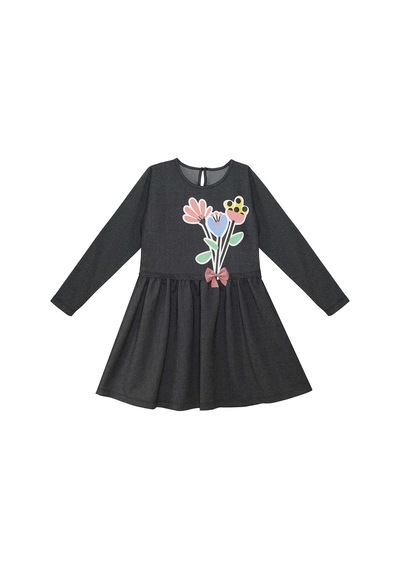 Denokids Çiçekler Kız Çocuk Elbise