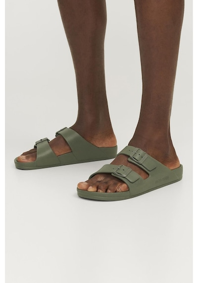 Jack & Jones Erkek Jfwcroxton Çift Bantlı Sandelet Terlik 12204004 Haki