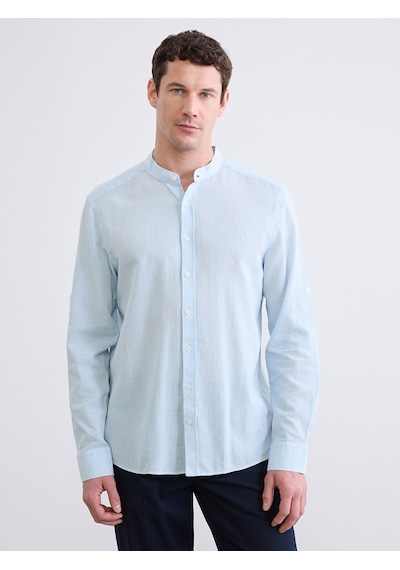 Lcwaıkıkı Classic Mavi Regular Fit Hakim Yaka Erkek Gömlek