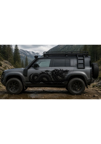 Ejderha Dragon Sticker - Araba Oto Motosiklet Karavan Sticker - 00237 25X11 Cm