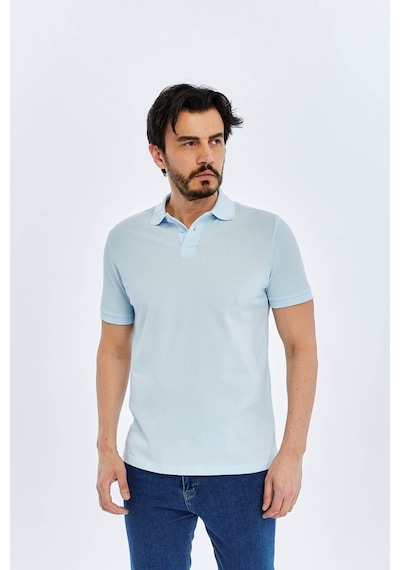 Süvari Slim Buz Mavisi Erkek Polo Yaka T-shirt Ts1014000474 Buz Mavi