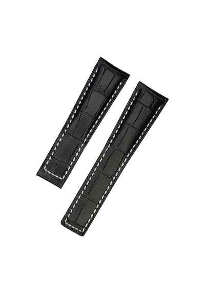 Tag Heuer Beyaz Dikişli 22x18mm Deri Saat Kordonu