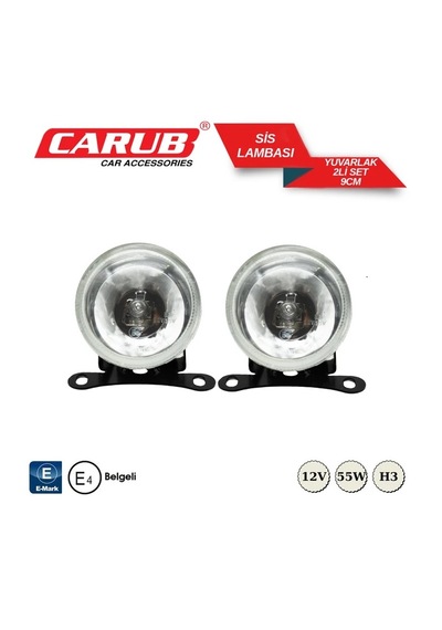 Carub Sis Lambası Yuvarlak 9cm 12v Beyaz Emark Belgeli
