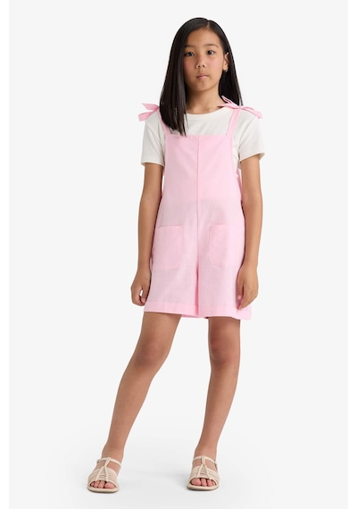 Defacto Kız Çocuk Viskon Askılı Tulum F5782a825smpn693 Pembe