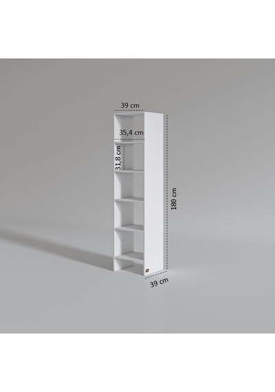 Kenzlife Kitaplık Belverede Byz 180 39 39 Raflı Arkalıksız Klasörlük Mutfak Dolabı