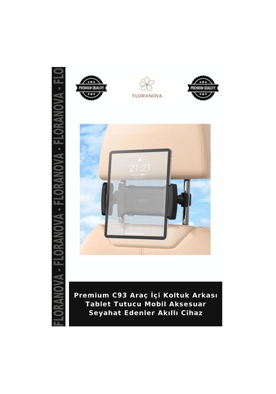 Premium C93 Araç İçi Koltuk Arkası Tablet Tutucu Mobil Aksesuar Seyahat Edenler Akıllı Cihaz