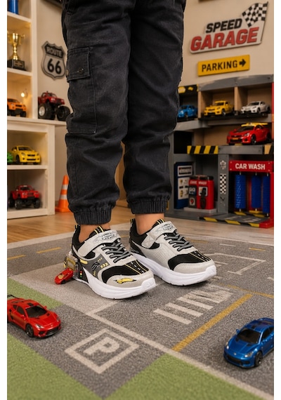 Mini Bonito Erkek Çocuk Ortopedik Garaj Tabanlı Spor Ayakkabı Çift Metal Arabalı Tasarım Gri Mini Bonito Erkek Çocuk Ortopedik Garaj Tabanlı Spor Ayakkabı Çift Metal Arabalı Tasarım Gri